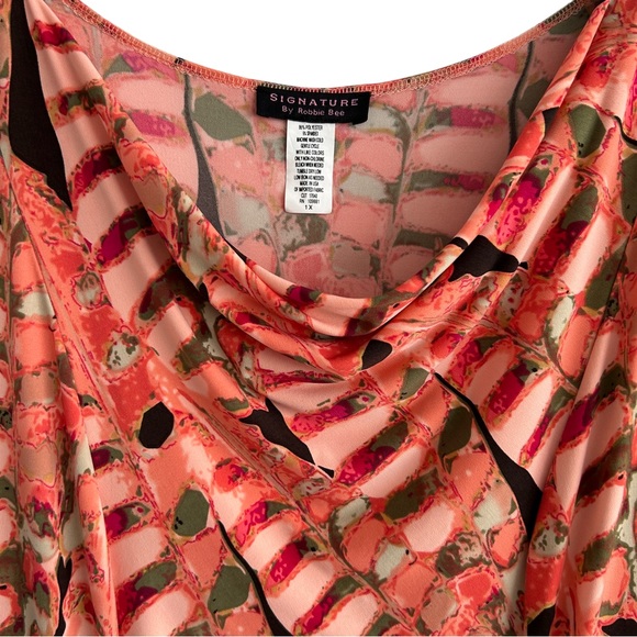 Signature by Robbie Bee Short Sleeve Midi Dress (1X) - Picture 4 of 12